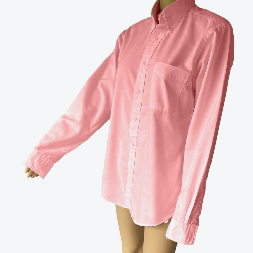 Land's End Men's Long Sleeve Solid 100% Cotton Oxford Dress Shirt - Size 15